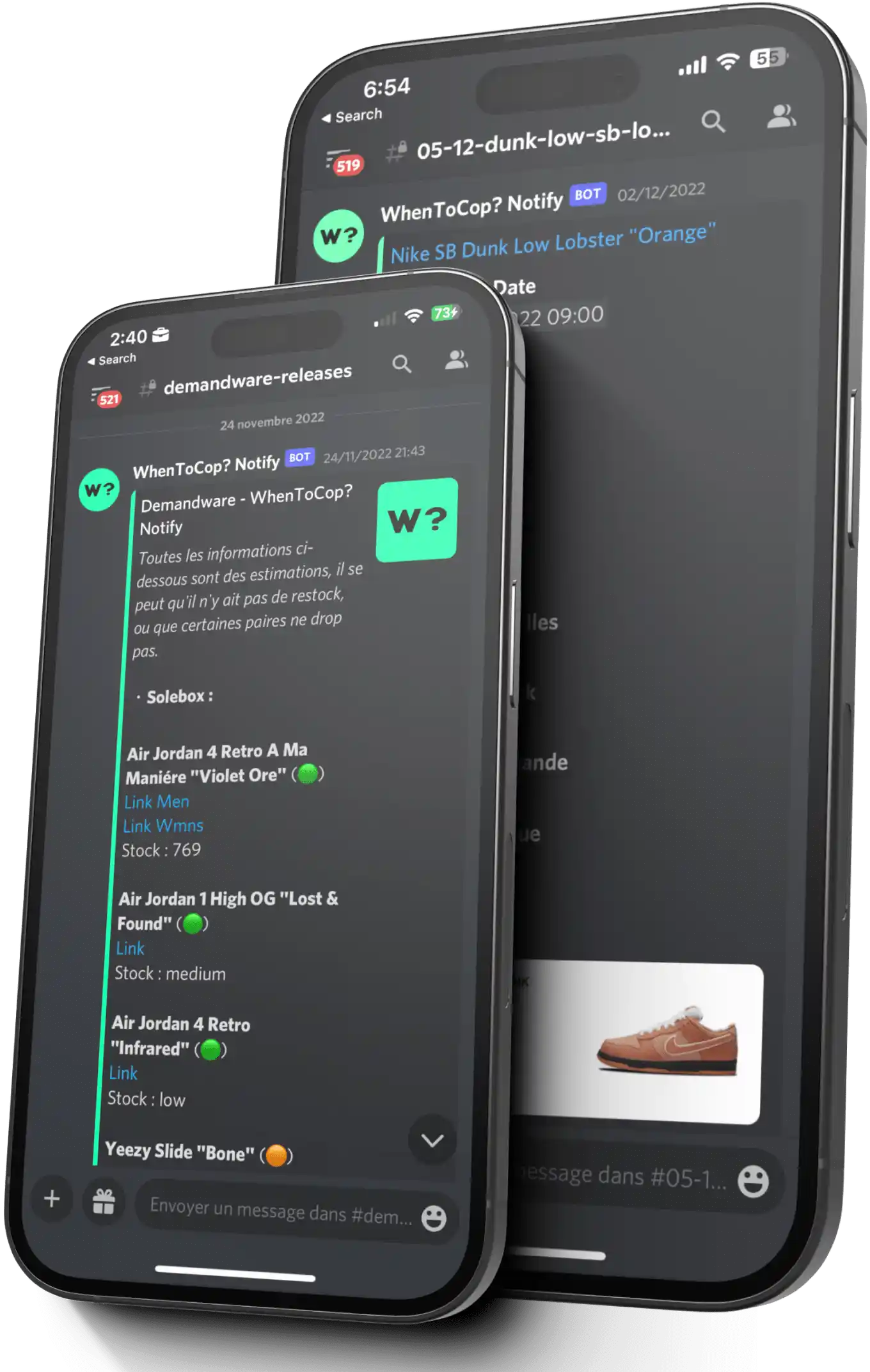 WhenToCop? Notify mockup